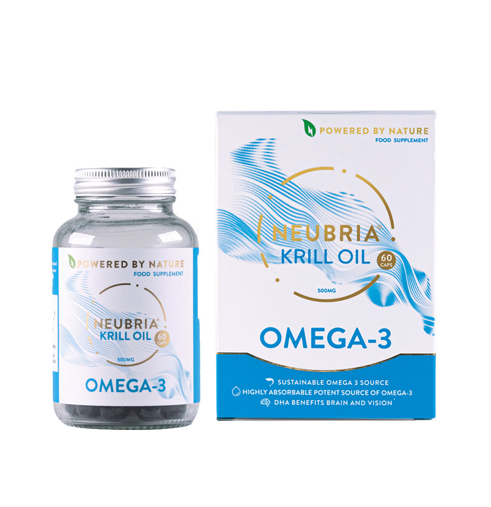 Neubria Krill vďaka prirodzenej forme fosfolipidov a obsahu astaxantínu podporuje zdravie srdca, mozgu a kĺbov efektívnejšie.